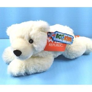 Wild Republic Ecokins Creme POLAR BEAR 9” Plush Stuffed Animal Planet Friendly